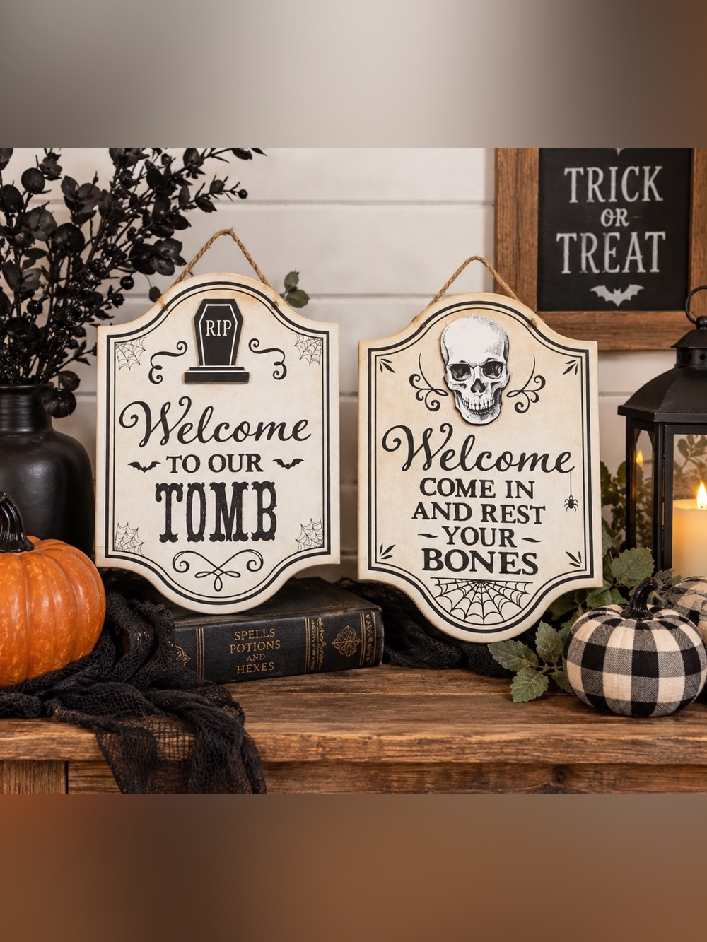 🎃 Halloween “Welcome – Come In & Rest Your Bones”